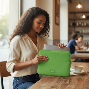 Tucano Colore2 neoprene laptop sleeve for MacBook Air 13-inch (M5/M4/M3/M2/M1, 2026–2018), MacBook Pro 13-inch and 12-inch laptops, green