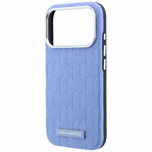 KARL LAGERFELD -kotelo mallille IPHONE 18 Pro/17 Pro MagSafe-yhteensopiva (Mono Resin Logo) (väri: vaaleansininen)