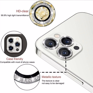 Tempered Glass HARD DIAMOND for camera (LENS) for Samsung Galaxy S24 Ultra silver (lens 5 pieces)