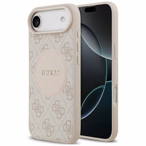 Guess 4G Circle Classic Logo MagSafe Suojakuori iPhone Airille - vaaleanpunainen