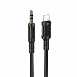 Borofone BL25A Nice AUX-kaapeli Lightning - 3.5mm jack, 1 m, musta