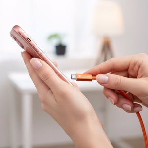 Kaapeli USB-C - USB-C Forcell F-Energy QC4.0 PD 5A 100 W Cafule Color 1,2 m ACYH23 oranssi