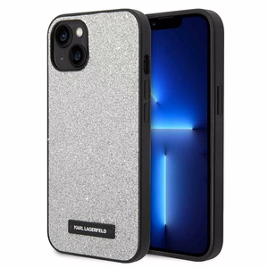 Karl Lagerfeld KLHCP14MG2ELS iPhone 14 Plus 6.7 "kovakotelo hopea / hopea Glitter Plaque Logo