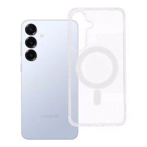 Suojakuori Samsung S25 PLUS:lle Clear Mag Cover (MID) yhteensopiva MagSafen kanssa läpinäkyvä