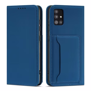 Magneettikorttikotelo Kotelo Samsung Galaxy A13 5G pussi lompakko kortin haltija sininen