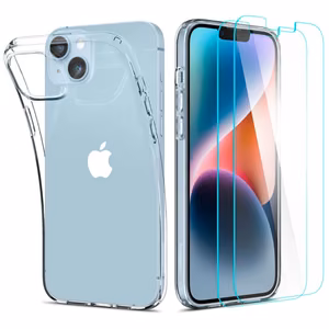 Spigen Crystal Case and Tempered Glass Set for iPhone 14 Plus - Clear