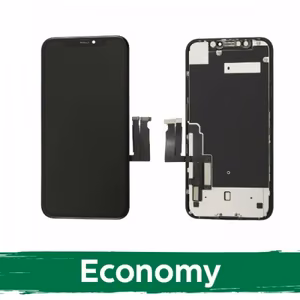 LCD-näyttö yhteensopiva iPhone XR musta (INCELL metallilevyllä / Economy)