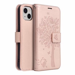 MEZZO-kirjakotelo IPHONE 13 puukuvio ruusukulta