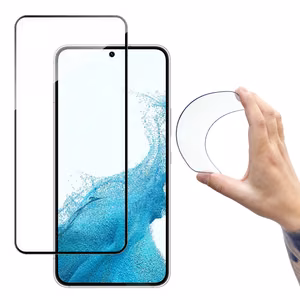 Wozinsky Full Cover Flexi Nano Glass Film karkaistu lasi kehyksen kanssa Samsung Galaxy S22 + (S22 Plus) läpinäkyvä