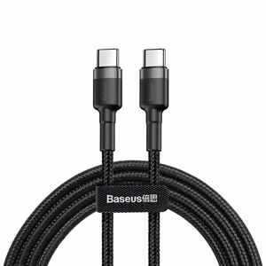 Kaapeli Baseus Cafule PD Type-C - Type-C 3A 60W harmaa-musta 1,0m CATKLF-GG1