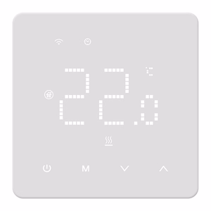 Tuya HT260010 Wi-Fi programmable thermostat for hydronic heating, 3 A, white
