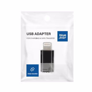 Adapter Type-C to Lightning Blue Star - black