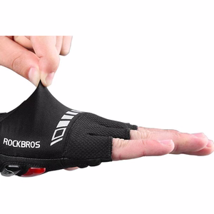 Geelipehmustetut pyöräilyhanskat Rockbros S143-BK, XXL, mustat
