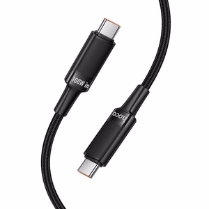 Hoco U153 Extreme USB-C–USB-C-kaapeli, PD, 5 A, 100 W, 1,2 m – musta
