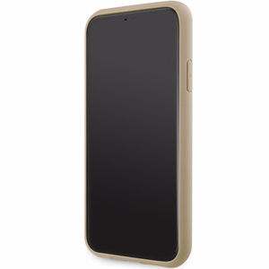 Guess GUHCN61HG4SGD Suojakuori iPhone 11 / Xr:lle - kultainen Glitter Script Big 4G