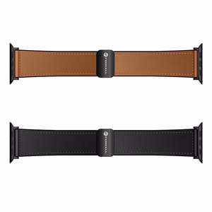 Hihna Apple Watch:lle Forcell F-Design FA21 magneettinen ekologinen nahka 38 / 40 / 41 mm musta