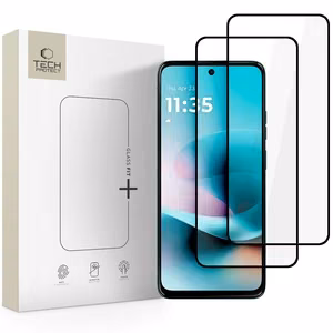 Tech-Protect Glass Fit+ karkaistu lasi 2 kpl Motorola Moto G57 / G57 Power / G67 Power:lle - musta