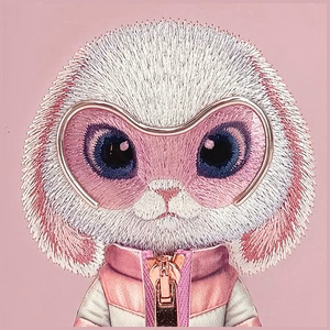 Nimmy Cool&Cute 2.0 Rabbit Suojakuori iPhone 17:lle - Vaaleanpunainen
