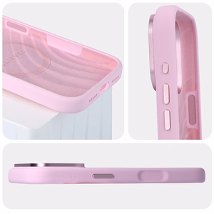 Liavec Silky -suojakuori metallisella kamerakehyksellä mallille iPhone 18 Pro Max/17 Pro Max, vaaleanpunainen