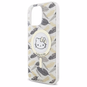 Hello Kitty IML Golden Leaves MagSafe Suojakuori iPhone 16 Pro Max:lle - valkoinen