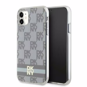 DKNY IML Ruudullinen Mono-kuvio ja Painetut Raidat MagSafe Suojakuori iPhone 11 / Xr:lle - beige