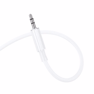 Borofone AUX-kaapeli BL21 Lemon - jack 3,5mm - jack 3,5mm - 1 metri valkoinen