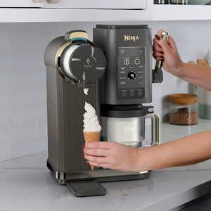 Ninja CREAMi Soft Serve – pehmytjäätelökone, 0,47 l, 800 W, harmaa/hopeanvärinen