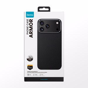 Benks Magnetic Armor Pro 600D -kevlar-kuori metallikehyksellä (C.K.FL.AP.BK.BA72) iPhone 18 Pro / 17 Pro -puhelimiin, musta