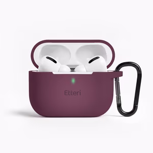 Etteri silikonikotelo AirPods Pro 3 -kuulokkeille, tumma kirsikanpunainen