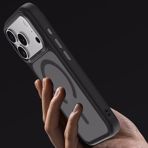 Benks Magnetic Mist Case -suojakuori metallikehyksellä (A070) Iphone 17 Pro Max:lle, sininen (kameran ohjauspainike)