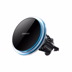 Joyroom auton puhelinteline Qi 15W induktiivisella laturilla (MagSafe-yhteensopiva) ilmaventtiiliin, hopeinen (JR-ZS291)
