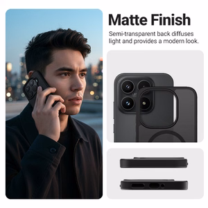 Crong Hybrid Matte Magnetic - Suojakuori Xiaomi 17 MagSafe (musta)