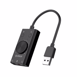 Orico SC2 External Multifunction Sound Card with USB-A - Black