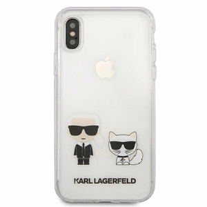 Karl Lagerfeld Karl & Choupette iPhone Xs Max Suojakuori - Läpinäkyvä