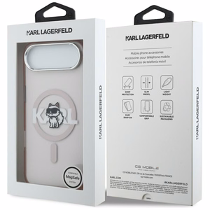 Karl Lagerfeld IML Choupette Sketch Logo MagSafe Case for iPhone 17 Air - Pink
