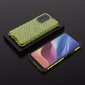 Honeycomb Asia panssari kansi TPU puskuri Xiaomi Redmi K40 Pro + / K40 Pro / K40 / K40 / Poco F3 vihreä
