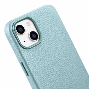 iCarer Litchi Premium Nahkakotelo iPhone 14 Magneettinen nahkakotelo MagSafe Vihreä (WMI14220709-GN)