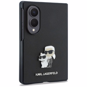 Musta Karl Lagerfeld Saffiano K&C Pin -suojakuori Samsung Galaxy Z Fold8 -mallille