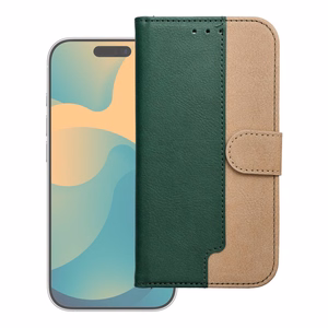 Flip case for iPhone 17 / 18 Split Book green and gold