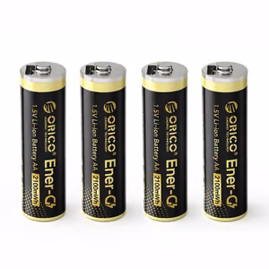 Orico Ener-G EG5C AA-litiumakut 1.5V 2100mWh USB-C-ladattavat 4 kpl