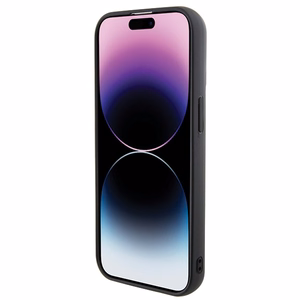 Karl Lagerfeld 3D Rubber Multi Logo Suojakuori iPhone 15:lle - musta