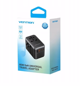 Vention 65W GaN Matkasovitin ja Laturi 2x USB-A 2x USB-C