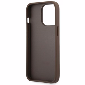 Guess GUHCP14X4GMGBR iPhone 14 Pro Max 6,7" brązowy/ruskea kovakotelo 4G Iso metalli logo
