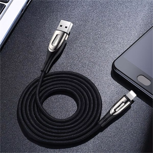 Joyroom Sharp Series S-M411 USB-A / Lightning 3A kaapeli 1.2m latausilmaisimella - musta