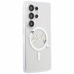 Karl Lagerfeld IML KC Script MagSafe Case for Samsung Galaxy S26 Ultra - Transparent