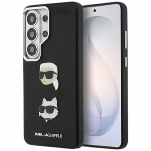 Karl Lagerfeld Suojakuori Saffiano Double Heads Metal Samsung Galaxy S26 Ultra:lle musta