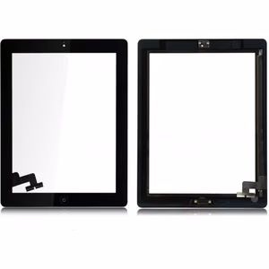 Kosketusnäyttö yhteensopiva Apple iPad 2 Home-painikkeella ja pidikkeillä valkoinen HQ2