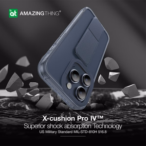 Amazing Thing Titan Pro Holder Case 10FT IP156.7PTHBU for Iphone 15 Pro Max navy with stand