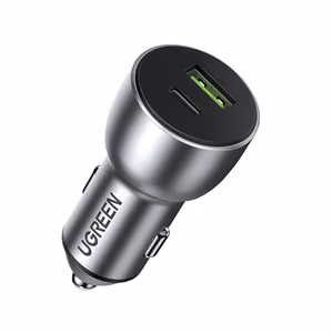 Ugreen autolaturi USB / USB Type C Quick Charge 3.0 Power Delivery 36W 3A harmaa (CD213 60980)