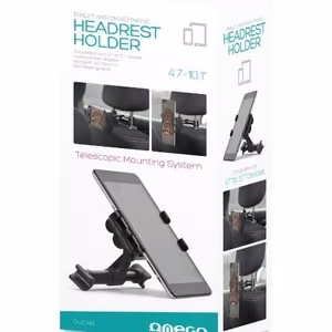 Universal car phone holder OMEGA (4.7"-10.1") mount on the rear headrest